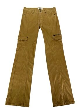 FREESTYLE / Tan Khaki Straight Leg Low Rise Cargo Pants / Size 7 / Y2K Skater